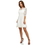 Comino Couture Kleid, luftiger Vintage-Stil, weiß XL (Gr.42)