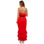 Comino Couture Elegantes Kleid in Meerjungfrauenoptik, rot S (Gr.36)