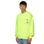 Koyumi 20-014-25M Sweatshirt mit aufgenähter Brusttasche Neon Grün  M