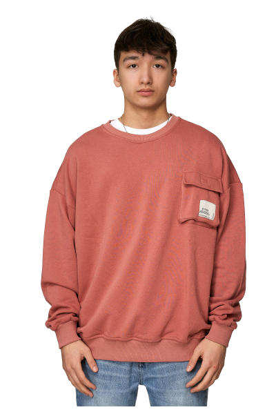 Koyumi 20-014-10M Sweatshirt mit aufgenähter Brusttasche Rose  M