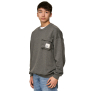 Koyumi 20-014-9 Sweatshirt mit aufgenähter Brusttasche Dunkelgrau